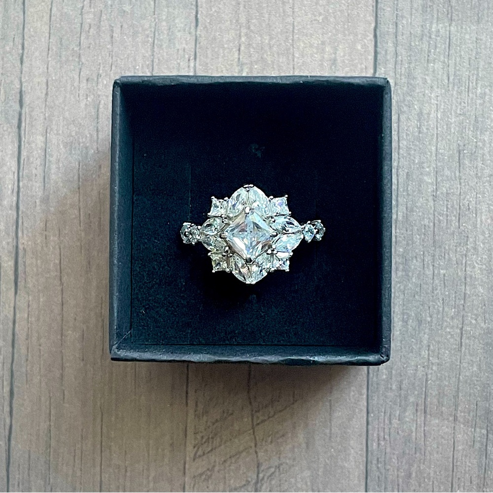 Bomb Party Ring - The Sterling Club - with Diamond CZ and Sterling Silver